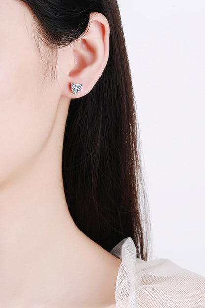 THE LILY HEART STUD EARRINGS