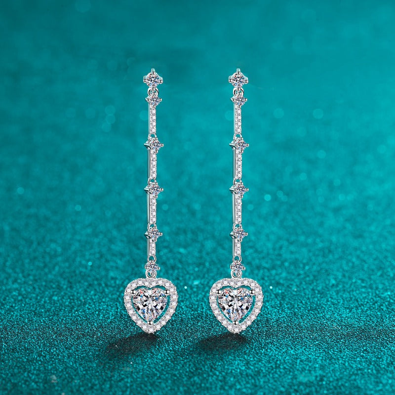 THE MILAN HEART DANGLE EARRINGS