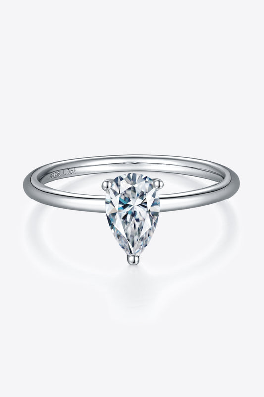 THE KARA SOLITAIRE PEAR RING