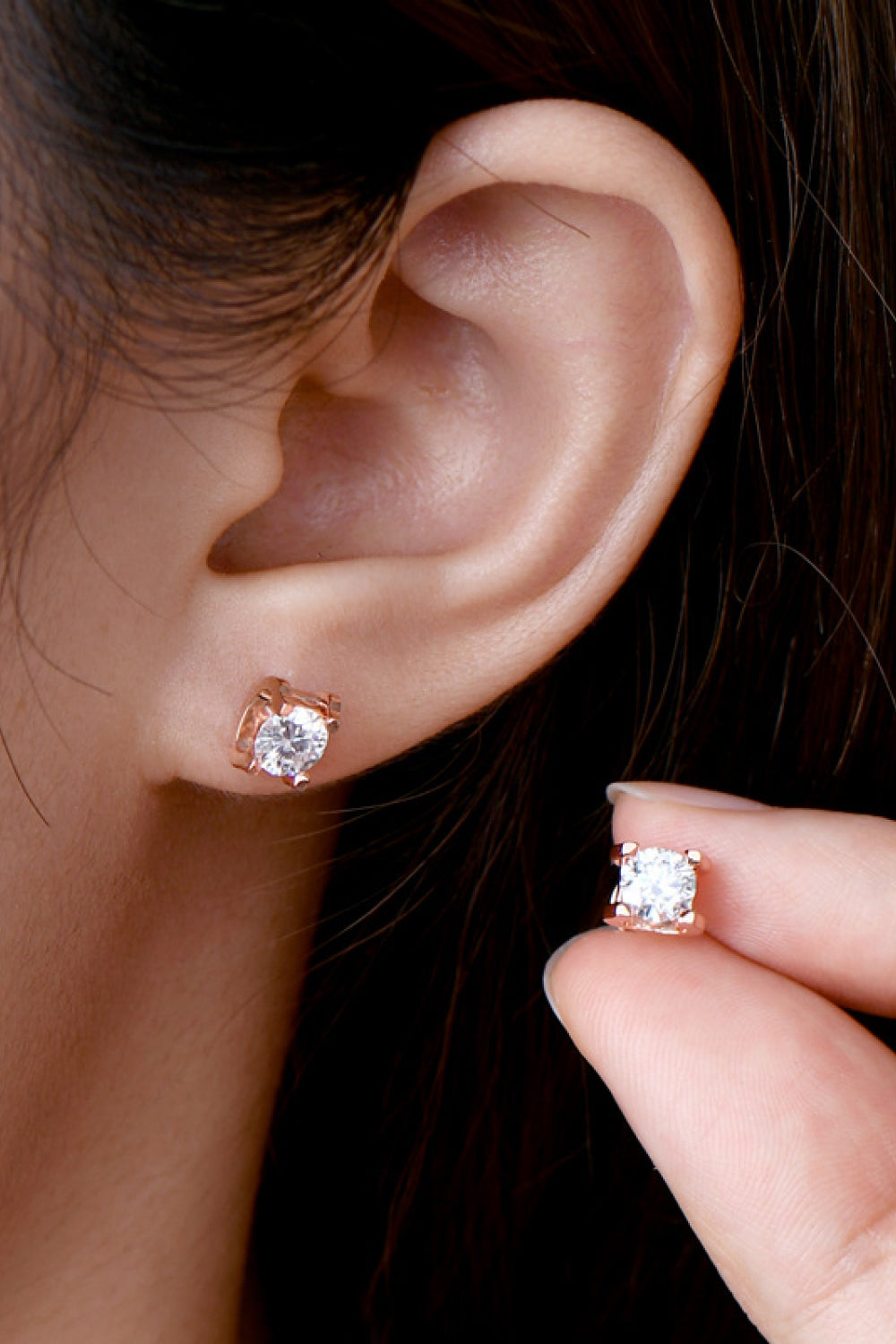 THE HOPE SOLITAIRE STUD EARRINGS